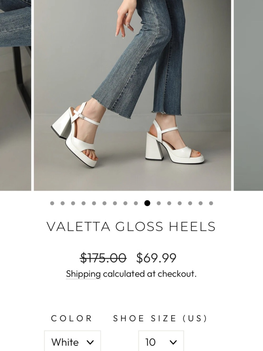 Chic White Gloss, Platform Heels